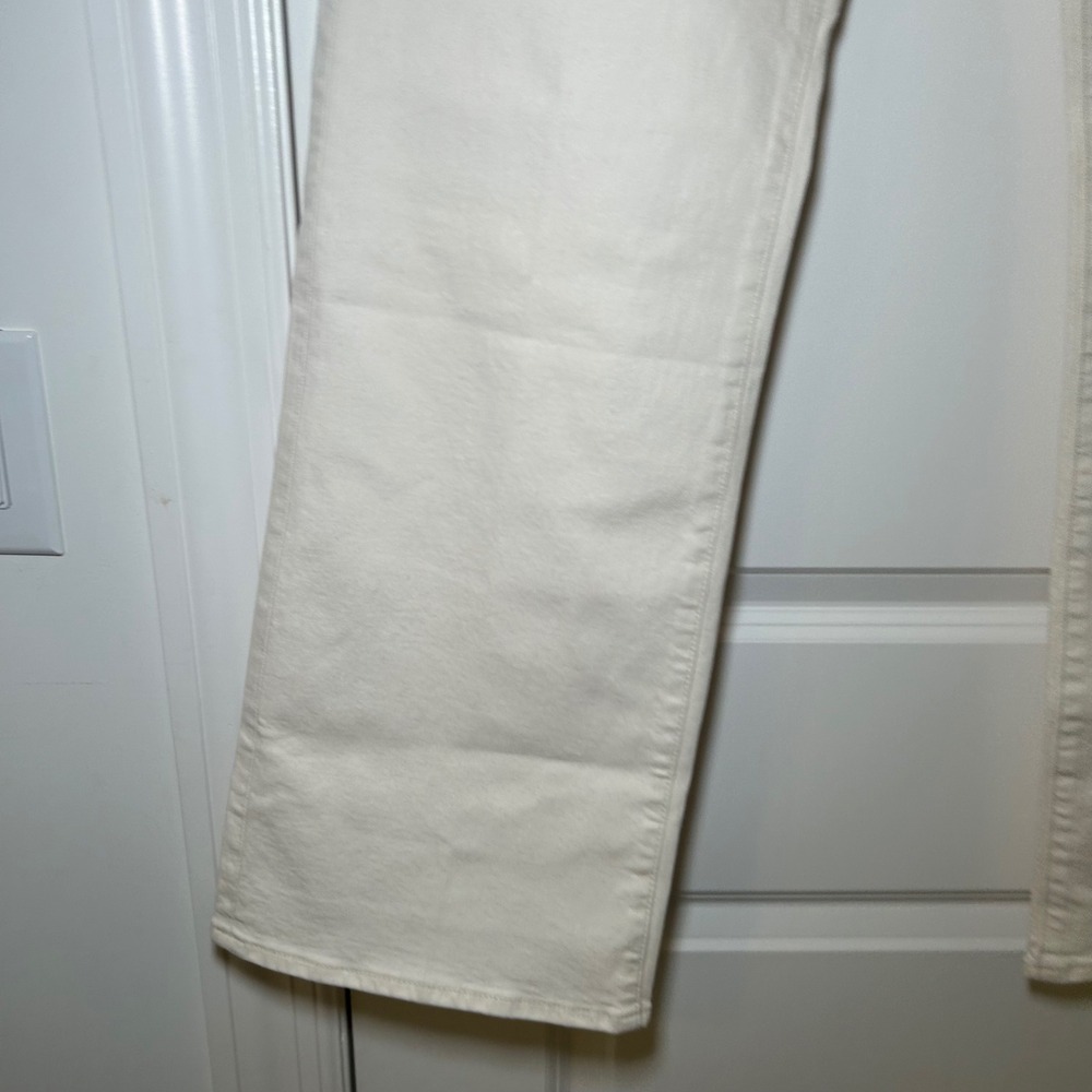 NWT Madewell Relaxed Bootcut Jeans off white cream women's 33 western nautical - Picture 4 of 8
